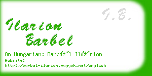 ilarion barbel business card